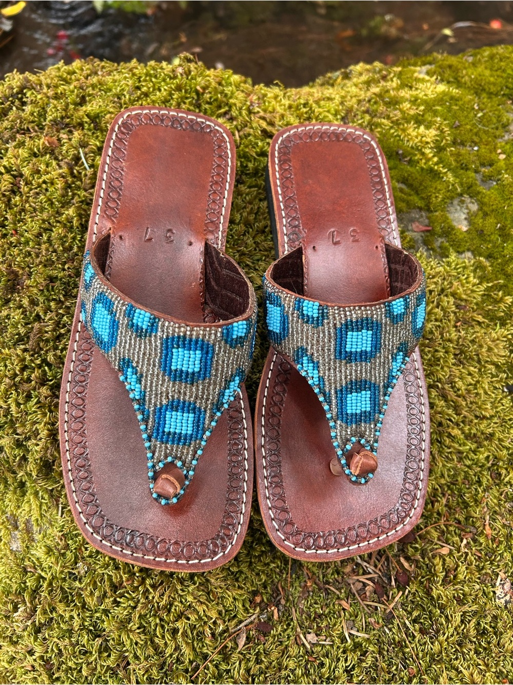Maasai beaded sandals from Kenya
